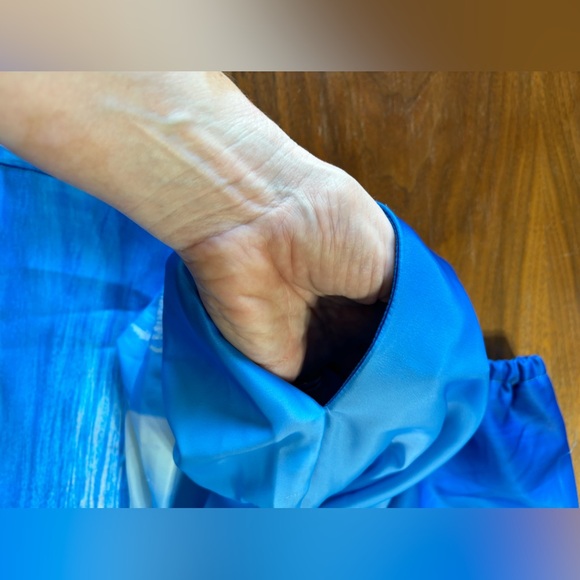 NWOT Urban Outfitters Jenna Printed Satin Pull-On Pants Medium Blue Multi - Picture 9 of 11